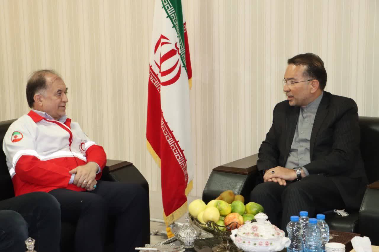 دیدار مدیرعامل هلالاحمر گلستان و نماینده رئیس جمعیت هلالاحمر کشور با فرماندار ویژه گنبدکاووس