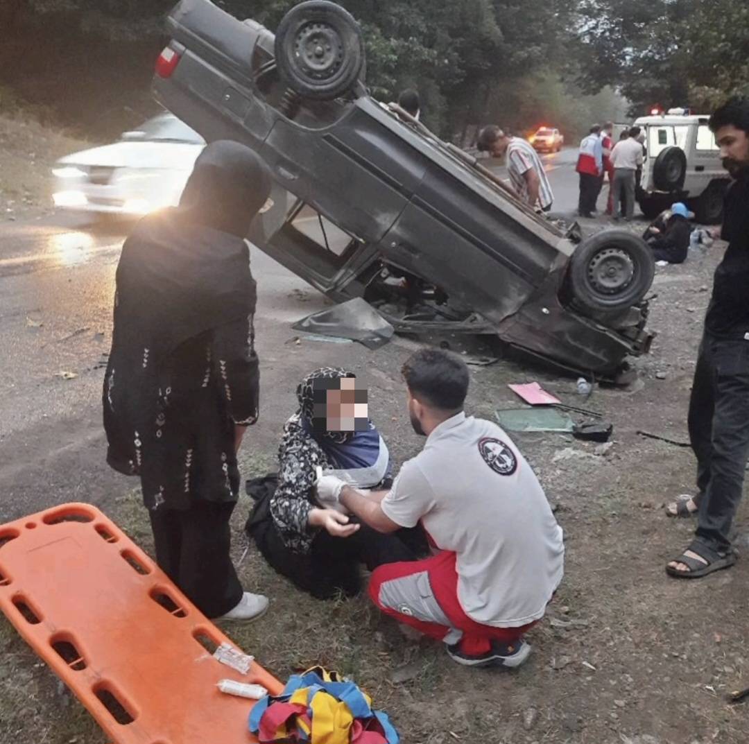 واژگونی پراید در محور توسکستان ـ شاهرود ۵ مصدوم برجا گذاشت